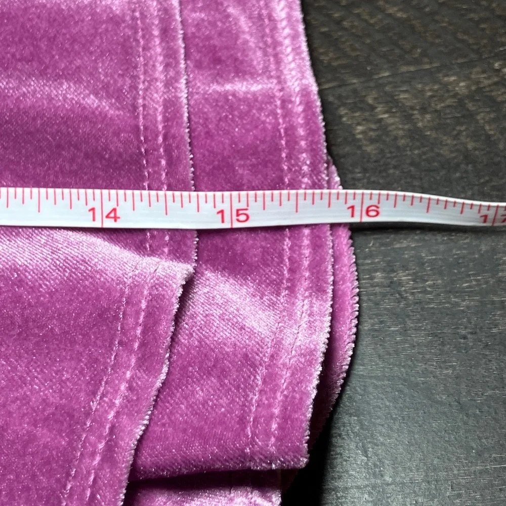 Wild Fable Ruched Velvet Mini Skirt Women's Medium Purple Ruffle Hem Y2K Retro